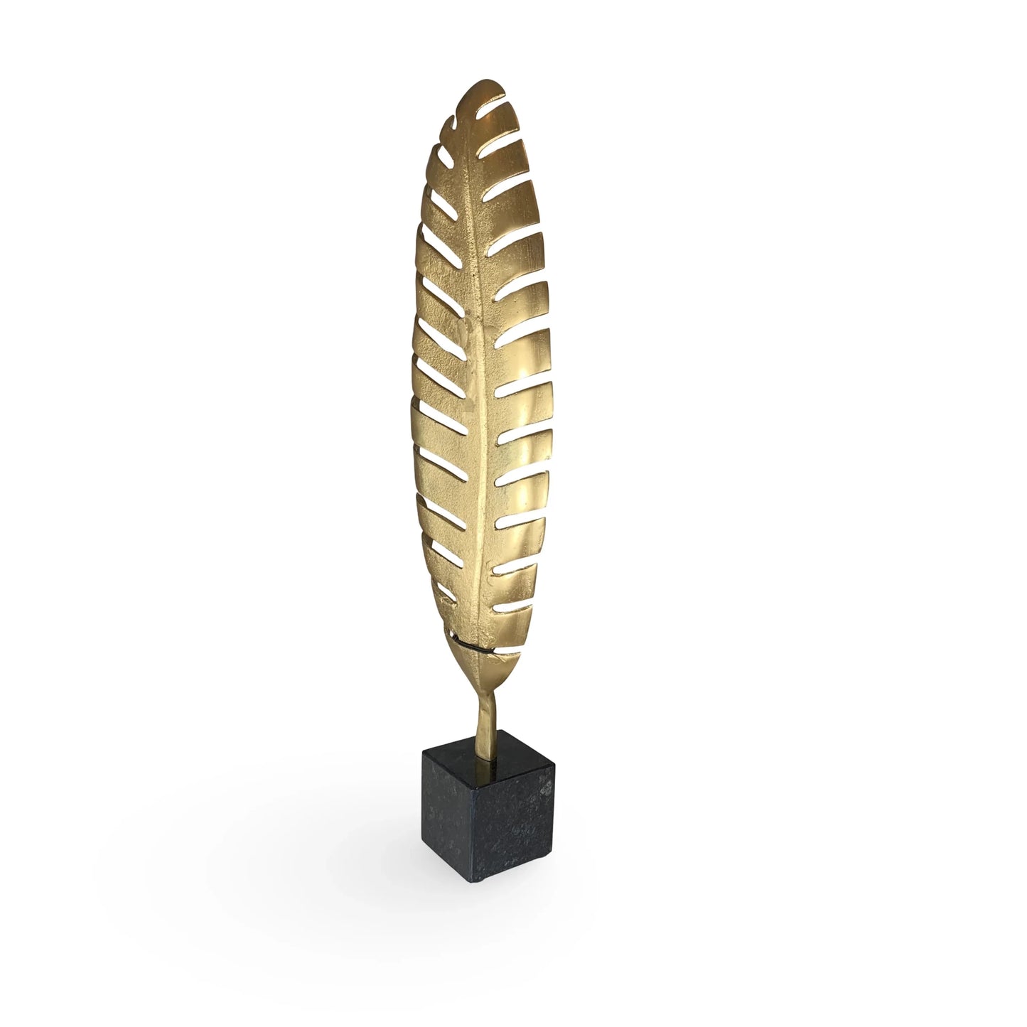 ESCULTURA HOJA ALUMINIO DORADO - VERANDA INTERIORES
