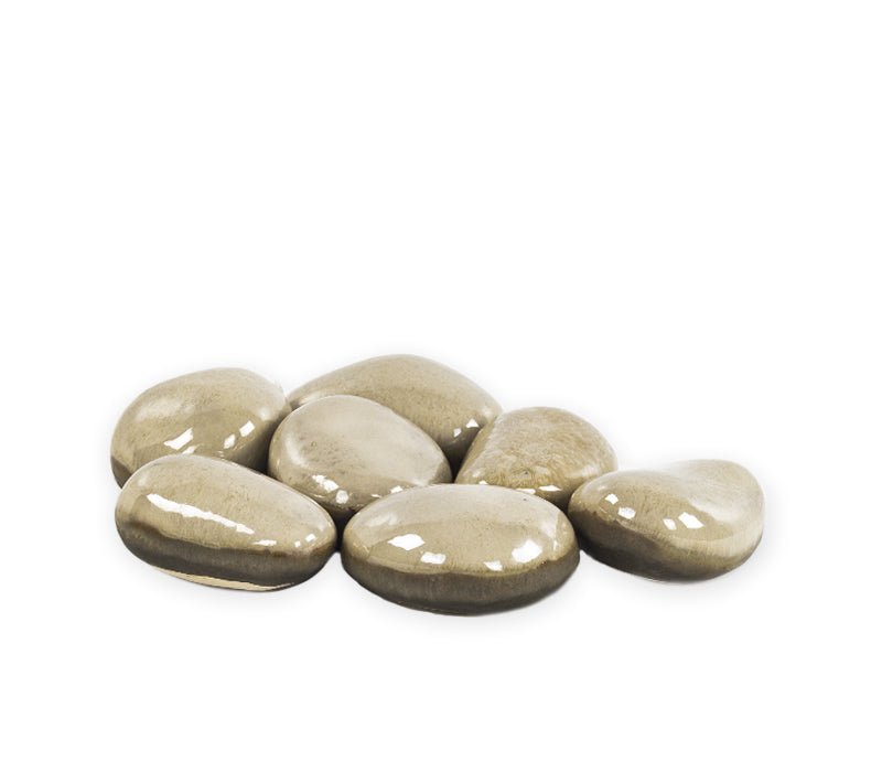 CERAMIC TUMBLED RIVER STONES SET DE 6 - VERANDA INTERIORES