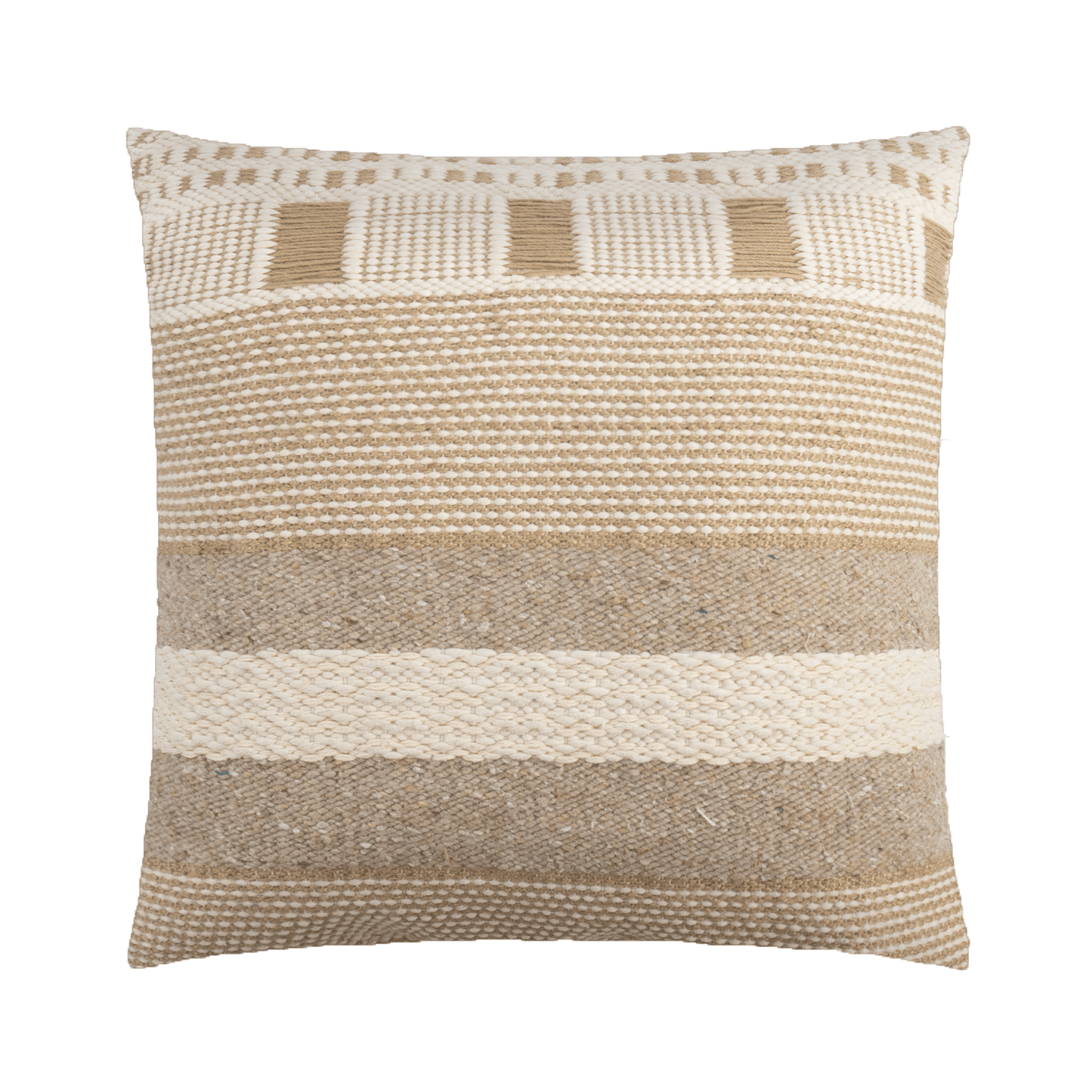 COJÍN VALLARTA BANDAS CAFES Y BLANCO - VERANDA INTERIORES