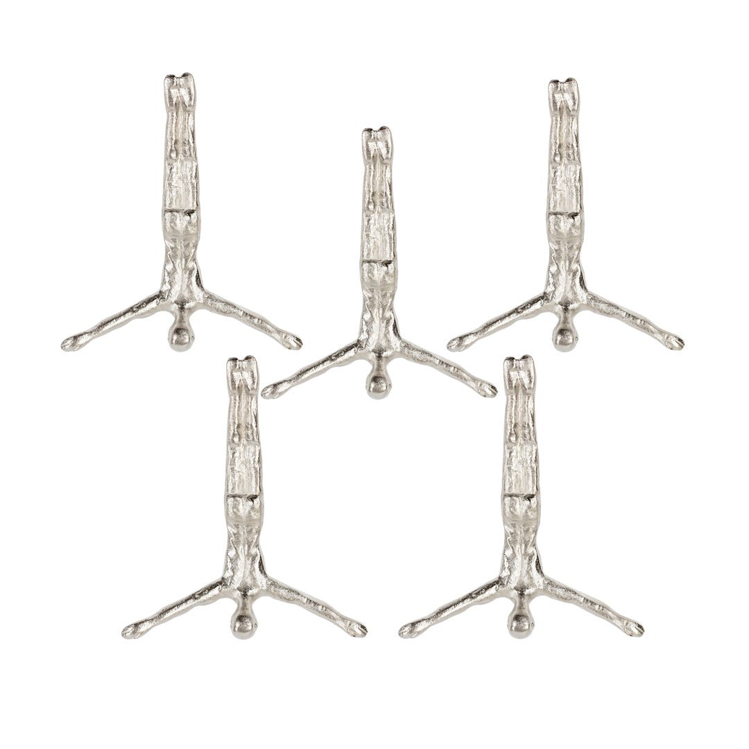 DECORACIÓN CLAVADISTAS SILVER SET DE 5 - VERANDA INTERIORES