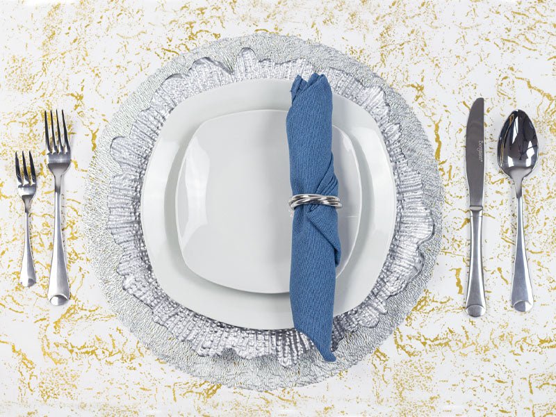 SERVILLETA DE LINO COLOR AZUL ACERO - VERANDA INTERIORES