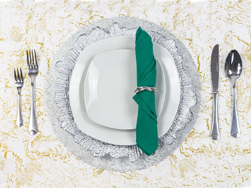 SERVILLETA DE LINO COLOR VERDE PINO - VERANDA INTERIORES