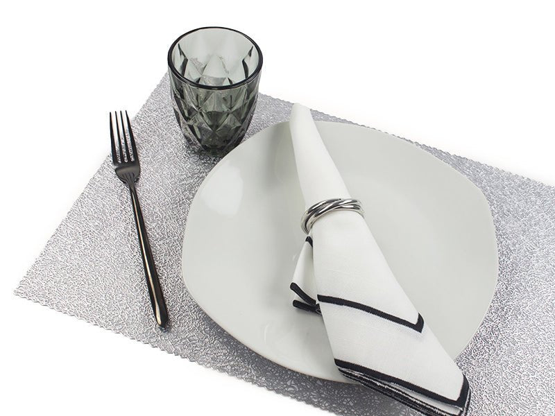 SERVILLETA DE LINO HILO NEGRO - VERANDA INTERIORES