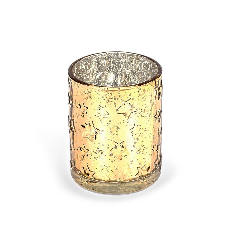 VASO PORTAVELA CRAQUELADO ESTRELLAS - VERANDA INTERIORES