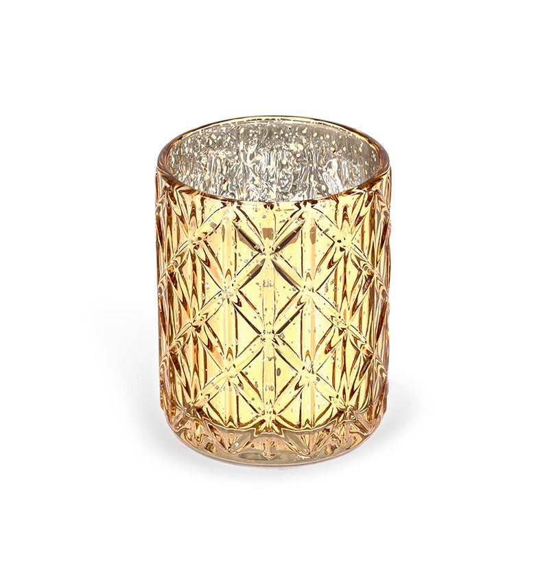 VASO PORTAVELA CRAQUELADO ROMBOS - VERANDA INTERIORES