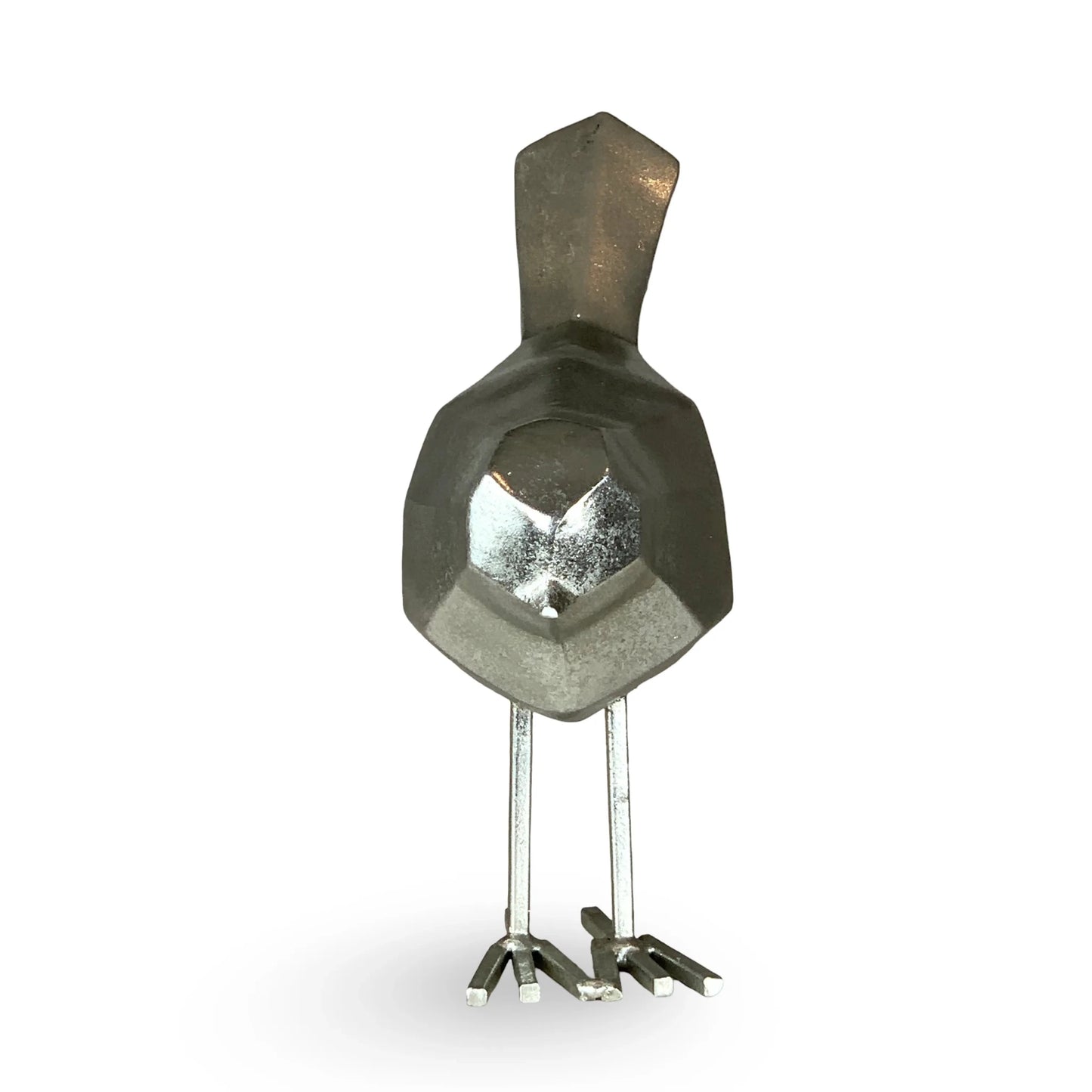 DECORACION PAJARO POLIPIEDRA PLATEADO - VERANDA INTERIORES