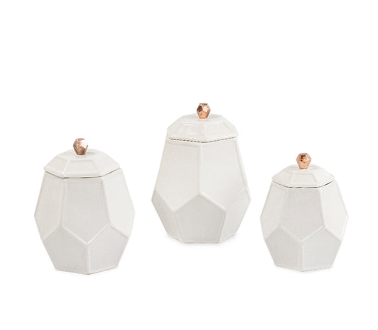 BOTE CON TAPA GEOMETRICO SET/3