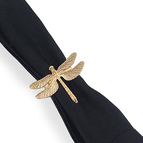 ARO PARA SERVILLETA LIBELULA DORADO - VERANDA INTERIORES