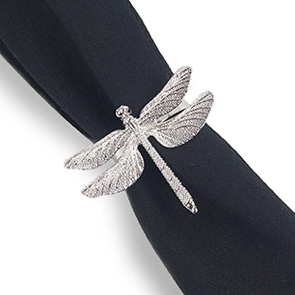 ARO PARA SERVILLETA LIBELULA PLATEADO - VERANDA INTERIORES