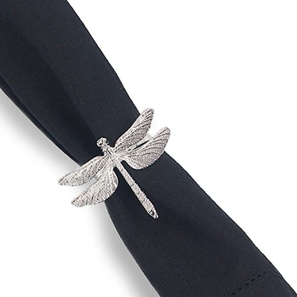 ARO PARA SERVILLETA LIBELULA PLATEADO - VERANDA INTERIORES