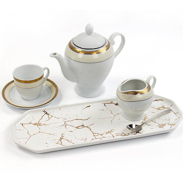 BOTANERO DE CERAMICA BLANCO MARMOLEADO - VERANDA INTERIORES