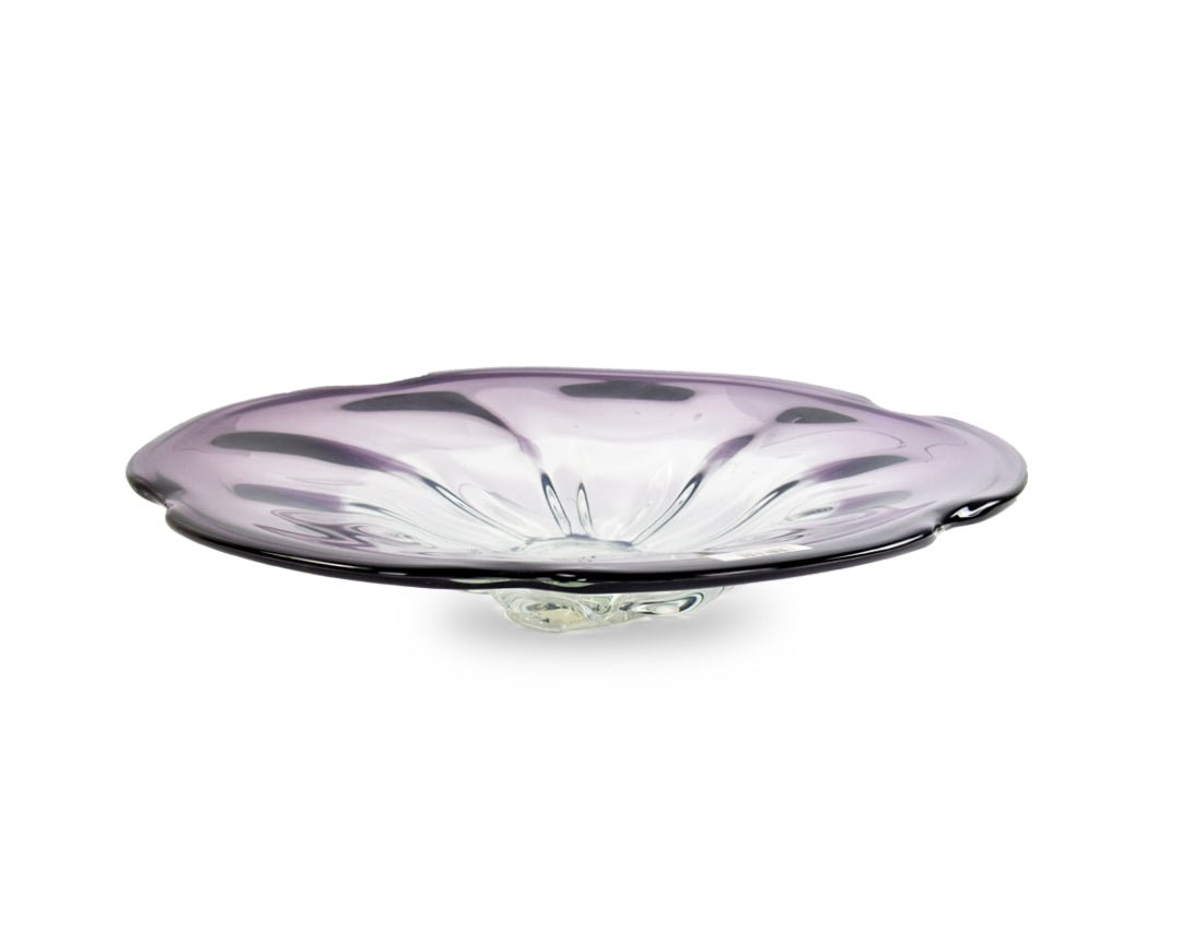 BOWL HAND MADE PURPLE FLOWER - VERANDA INTERIORES