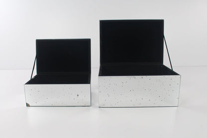 CAJA DE VIDRIO CON DIBUJO SET DE 2 - VERANDA INTERIORES