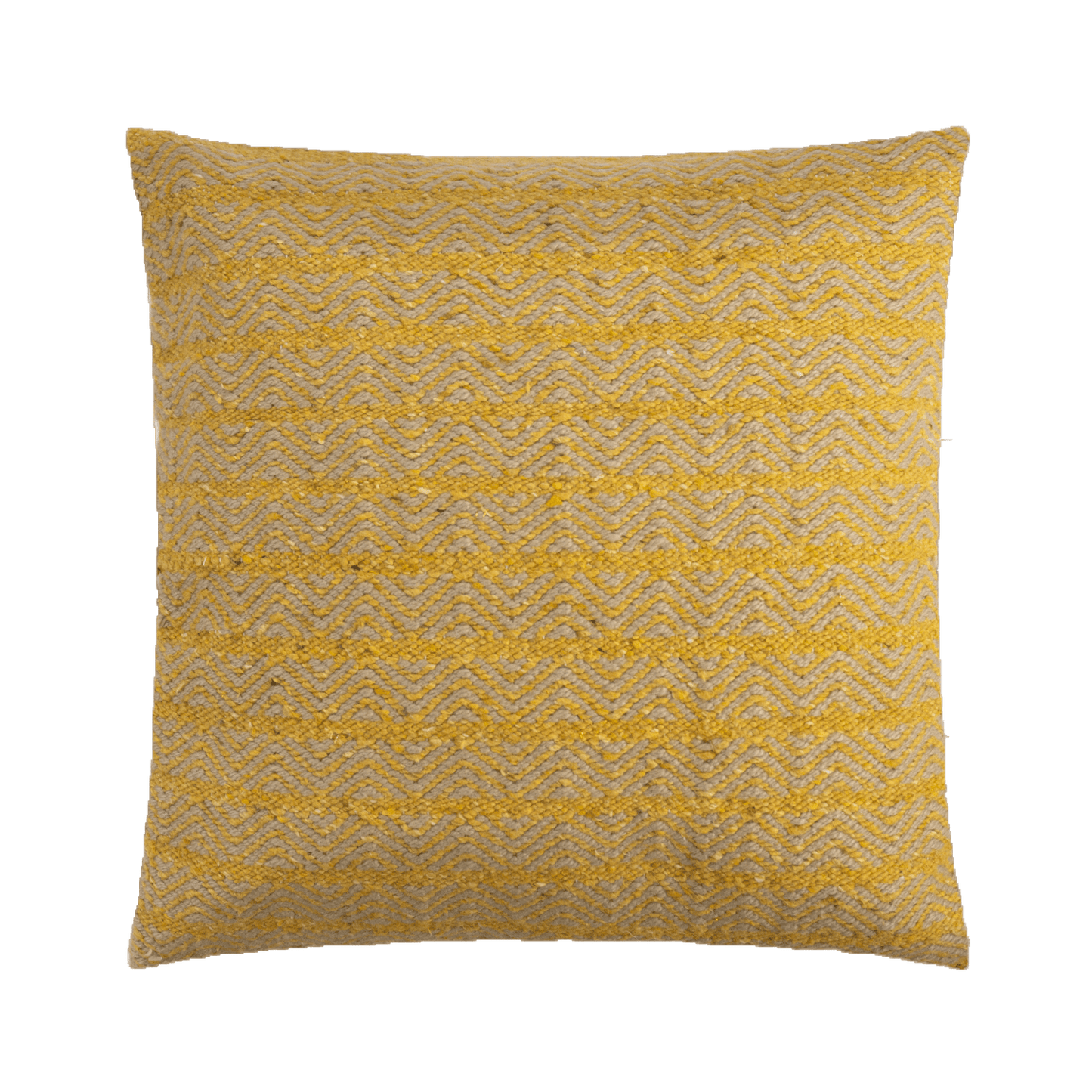 COJÍN VALLARTA COLOR AMARILLO CON ZIGZAG GRIS - VERANDA INTERIORES