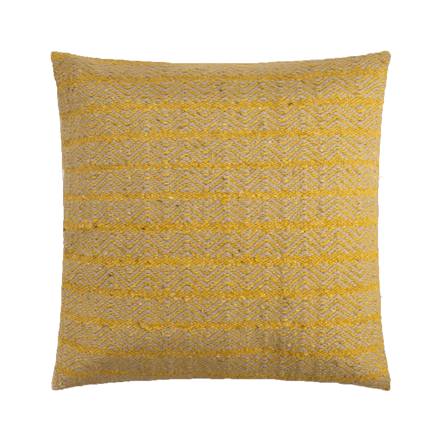 COJÍN VALLARTA COLOR AMARILLO CON ZIGZAG GRIS - VERANDA INTERIORES