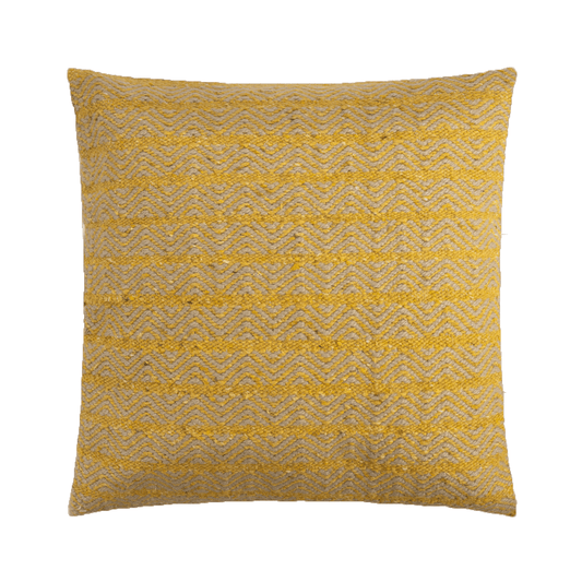 COJÍN VALLARTA COLOR AMARILLO CON ZIGZAG GRIS - VERANDA INTERIORES