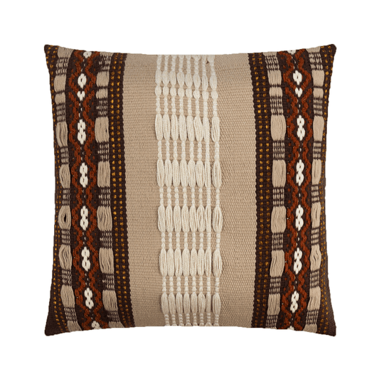 COJÍN VALLARTA COLOR CHOCOLATE Y GUINDO - VERANDA INTERIORES