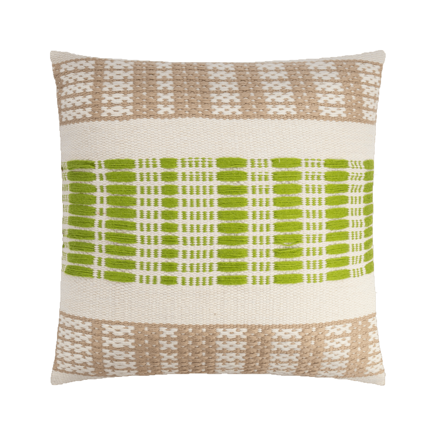 COJÍN VALLARTA TEJIDO CENTRAL VERDE - VERANDA INTERIORES