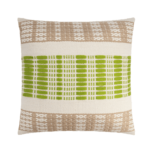 COJÍN VALLARTA TEJIDO CENTRAL VERDE - VERANDA INTERIORES