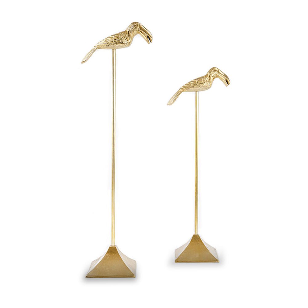 ESTATUTA AVE DE ALUMINIO GOLD SET DE 2 - VERANDA INTERIORES