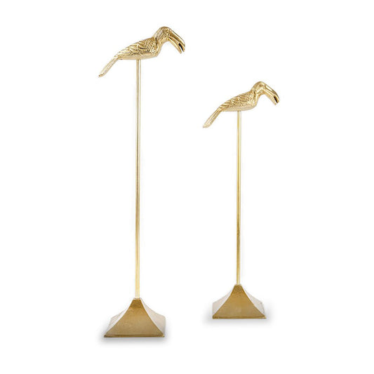 ESTATUTA AVE DE ALUMINIO GOLD SET DE 2 - VERANDA INTERIORES