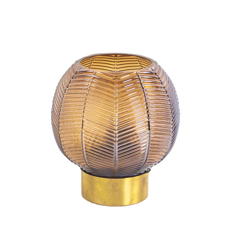 FLORERO DE CRISTAL BROWN - VERANDA INTERIORES