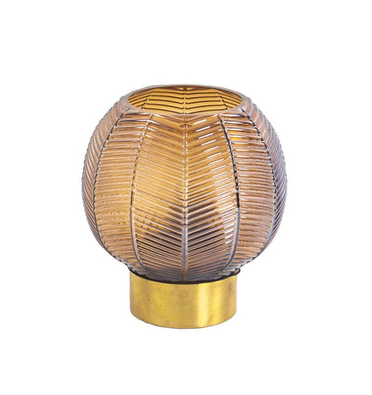 FLORERO DE CRISTAL BROWN - VERANDA INTERIORES