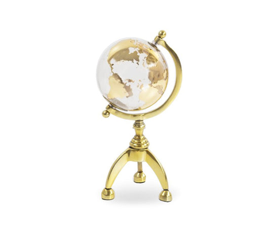 GLOBO TERRAQUEO ALUMINIO ORO - VERANDA INTERIORES