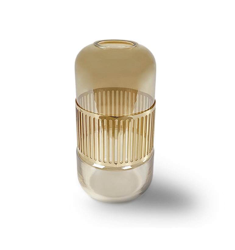 JARRON DE VIDRIO AMBER - CHICO - VERANDA INTERIORES