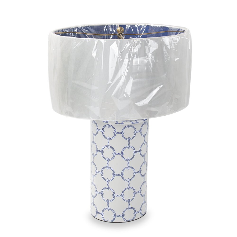 LÁMPARA DE MESA BLANCO/AZUL - VERANDA INTERIORES