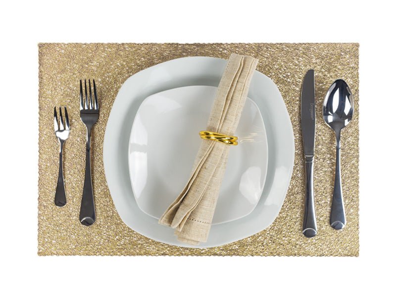 MANTEL RECTANGULAR NUDO DORADO - VERANDA INTERIORES