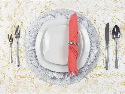 SERVILLETA DE LINO COLOR CORAL - VERANDA INTERIORES