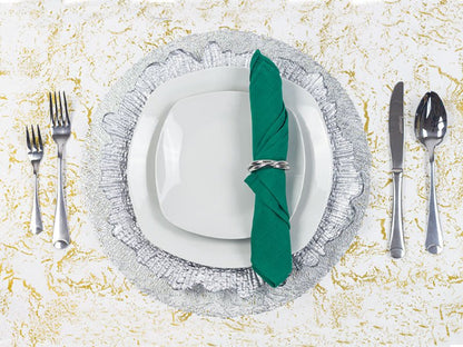 SERVILLETA DE LINO COLOR VERDE PINO - VERANDA INTERIORES