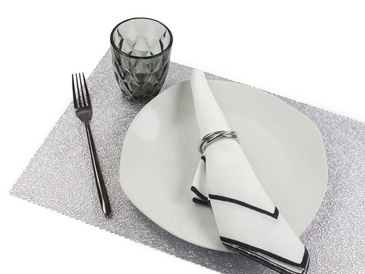 SERVILLETA DE LINO HILO NEGRO - VERANDA INTERIORES