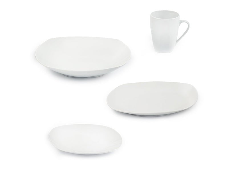 VAJILLA DE CERAMICA BLANCA 16 PIEZAS - VERANDA INTERIORES