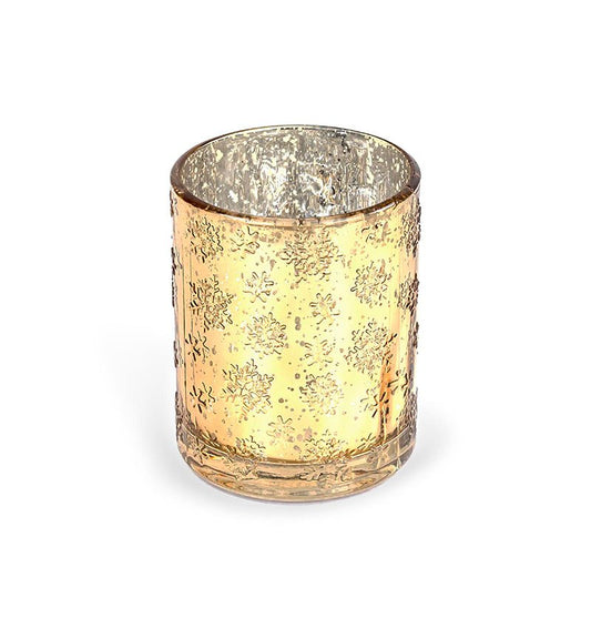 VASO PORTAVELA CRAQUELADO COPOS DE NIEVE - VERANDA INTERIORES